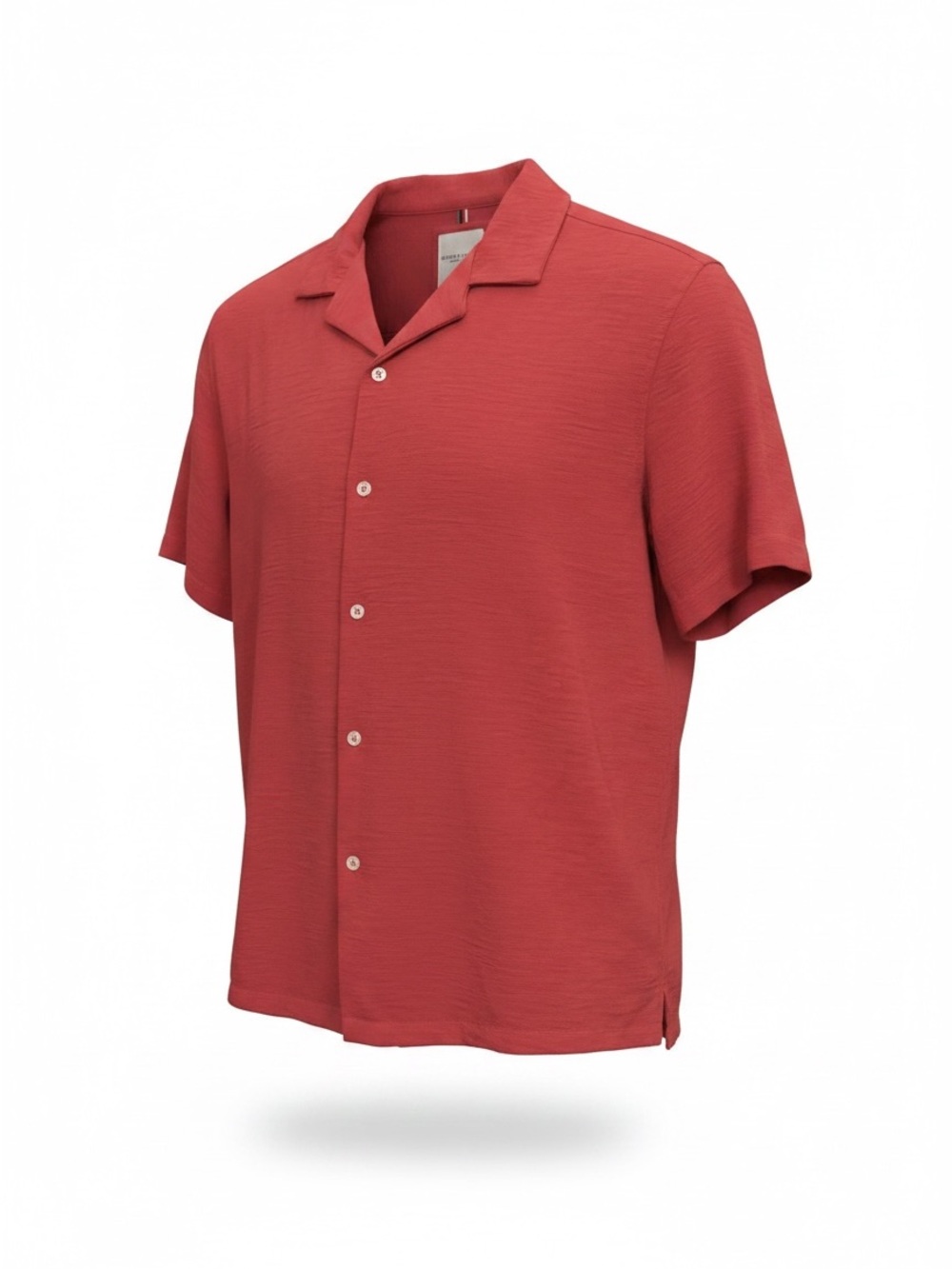 Denim & Flower Camp Collar Shirt-Rust Red/Terra Cotta size est XXL